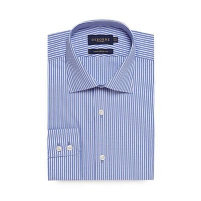 Osborne Big and tall blue twill tailored fit shirt
